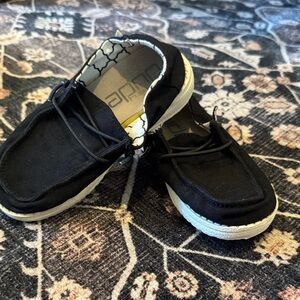 Hey Dude Black Kids Moccasins